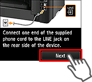 Easy setup screen: Select Next